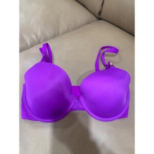 Victorias Secret Pink Lightly Lined T-Shirt Bra 32DD Purple Adjustable Straps
